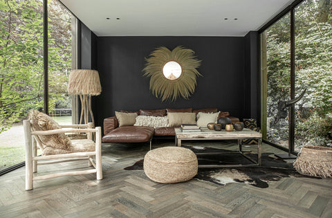 Poef 'Raffia Flores'