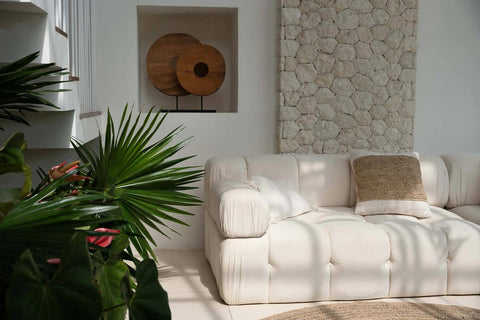Kussen 'Raffia Stamp'