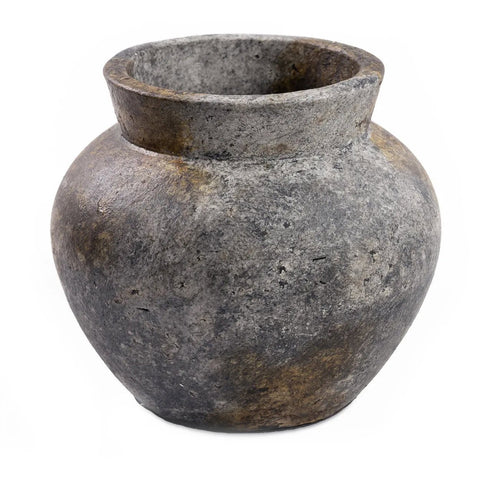 Grote Funky vaas van Bazar Bizar in antiek grijs terracotta