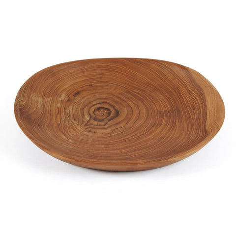 Handgemaakt teak houten bord 'Teak Root Organic' – uniek design
