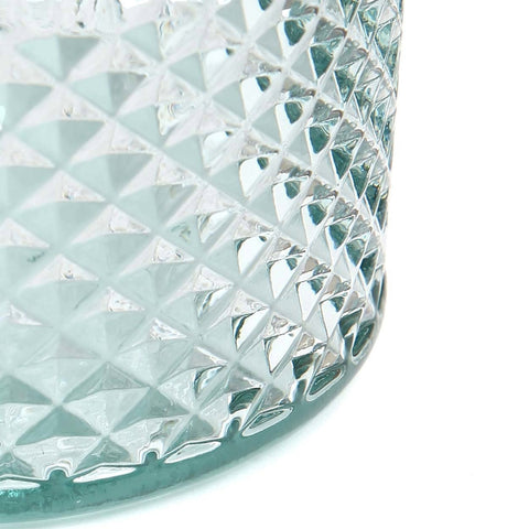 Detail Glas Zuanshi – facetdesign dat licht vangt, handgemaakt uit gerecycleerd glas