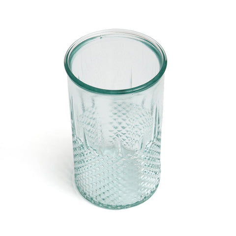 Glas Zuanshi volledig – duurzaam facetglas in transparant en blauw