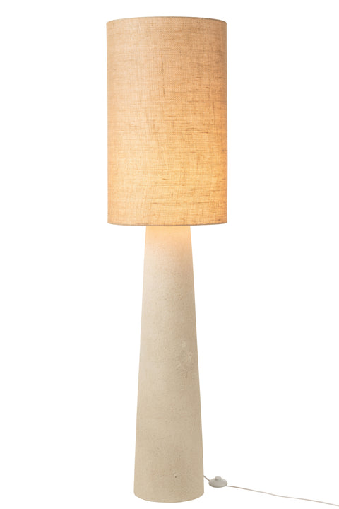 J-Line Lamp Ava Large – witte vloerlamp brandend met warme gloed