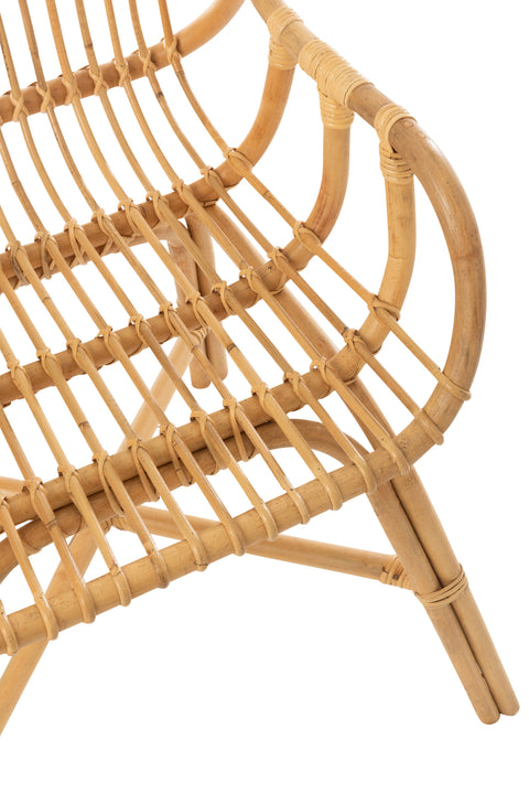 J-Line Stoel Anna – detail van rotan zitting