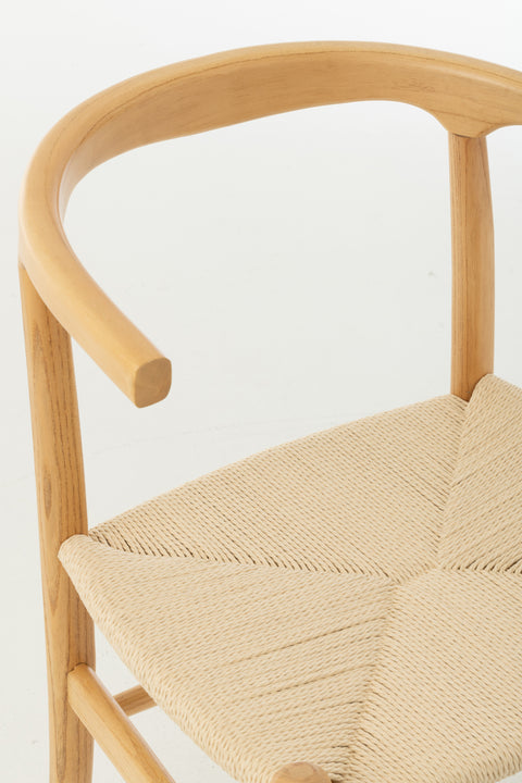 Detail van houten rugleuning van J-Line Stoel ‘Toon’