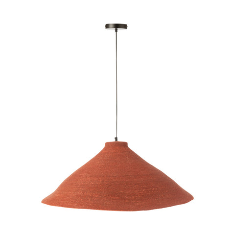 Rotan hanglamp Seagrass in terracotta van J-Line – boho design, vooraanzicht
