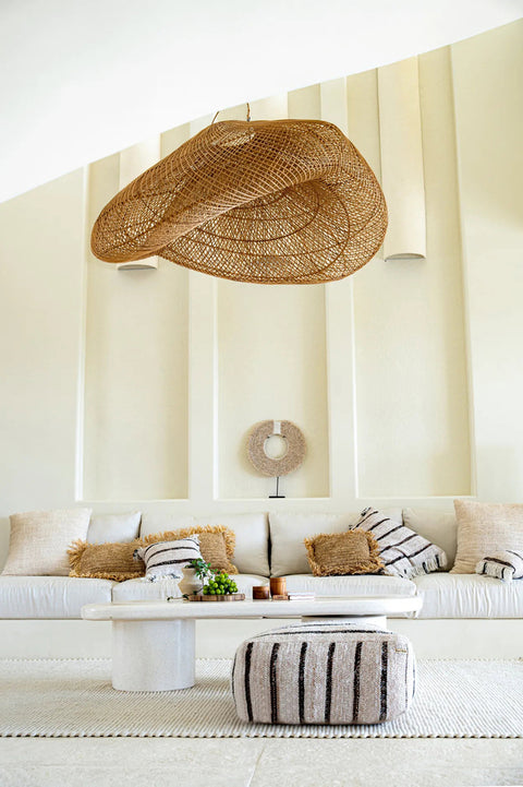 Schelpenketting The Papua in open woonkamer boho chic