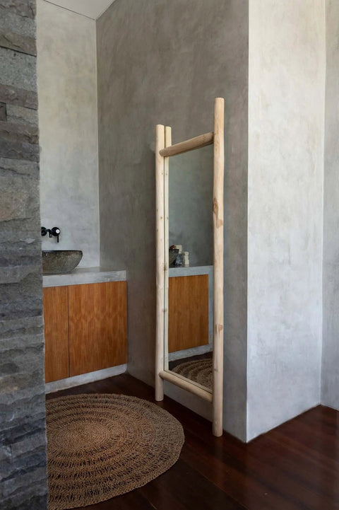 Spiegel 'Island' in boho badkamer, Casa Mimi
