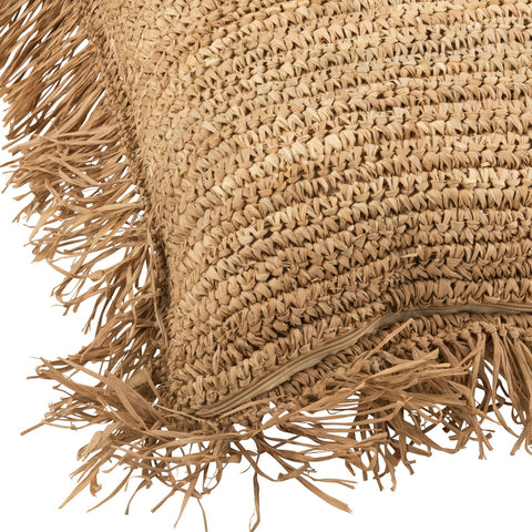 J-Line Kussen 'Raffia' (large)
