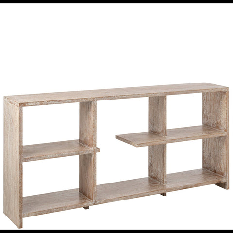 J-Line Boekenkast 'Mango Wood Off White' (Small)