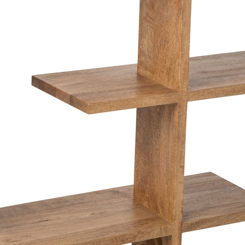 J-Line Boekenkast 'Mango Wood Natural' (Medium)