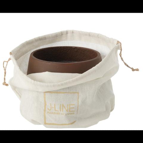 J-Line Buitenkaars 'Cyra Cement Brown' (medium)
