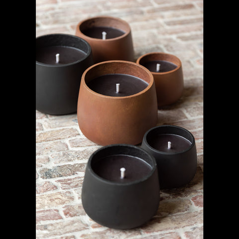 J-Line Buitenkaars 'Cyra Cement Brown' (medium)