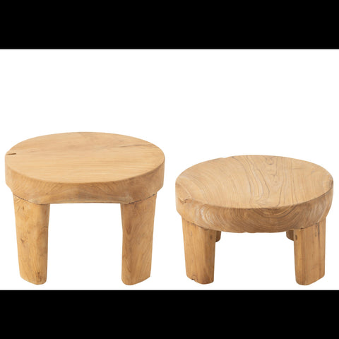 J-Line Set van 2 tafels 'Teak'