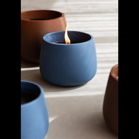 J-Line Buitenkaars 'Cyra Cement Blue' (medium)