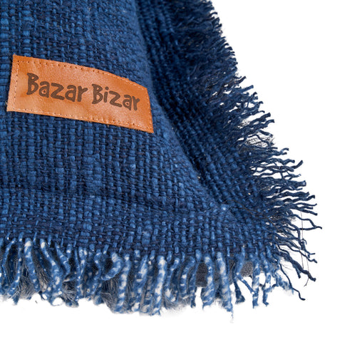 Kussen 'The Azure Fringe' (Indian Blue)