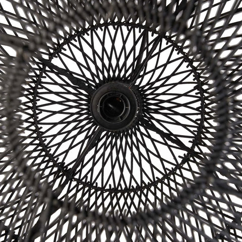 Binnenzijde van The Bubble medium, handgeweven rotan details in zwart.