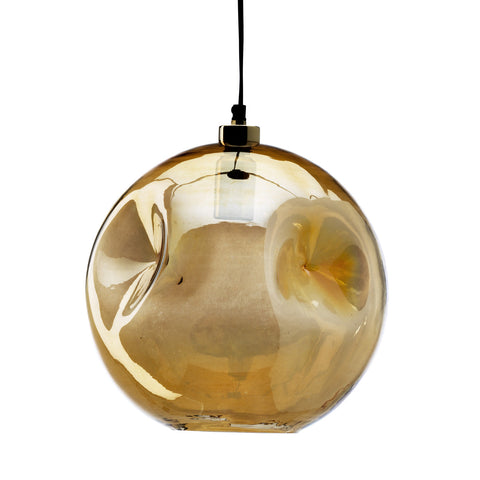 Bazar Bizar Bubella Pendant hanglamp in pale gold gerecycleerd glas 29x33 cm