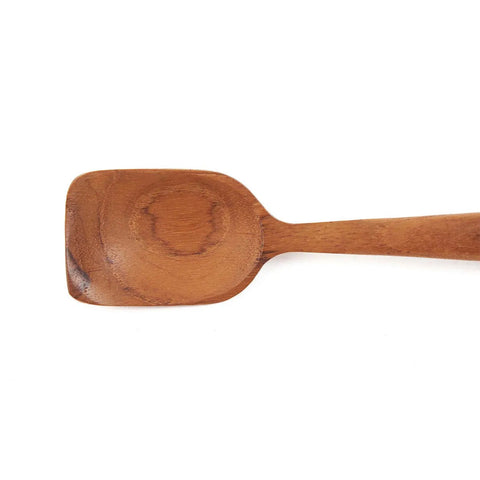 Detail van het lepelgedeelte van The Ice Cream Spoon van teakhout