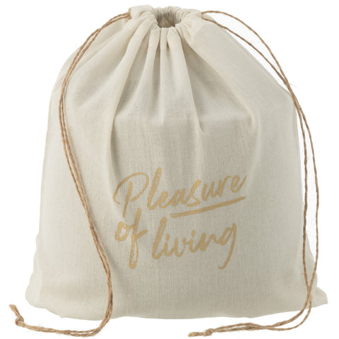 J-Line buitenkaars cement beige large met label in verpakking