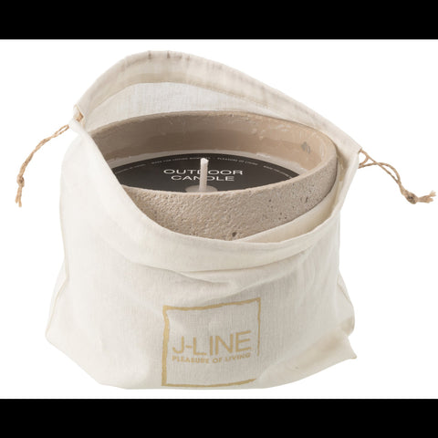 J-Line buitenkaars beige large met label in open zakje