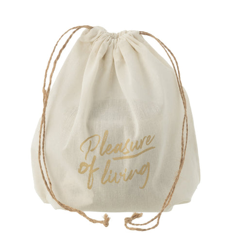 J-Line buitenkaars cement beige small met label in verpakking