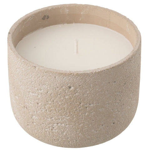 Buitenkaars cement licht beige J-Line Round large vooraanzicht