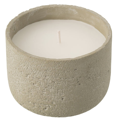 Buitenkaars cement lichtgroen J-Line Round medium vooraanzicht