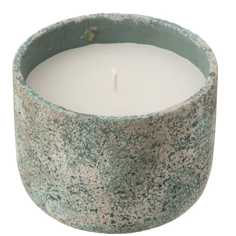 Buitenkaars cement turquoise J-Line Round large vooraanzicht