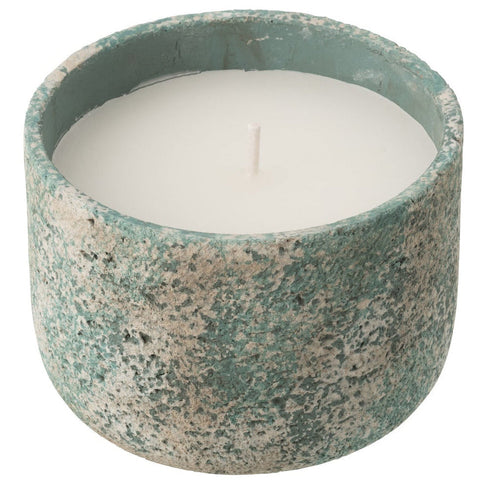 Buitenkaars cement turquoise J-Line Round medium vooraanzicht