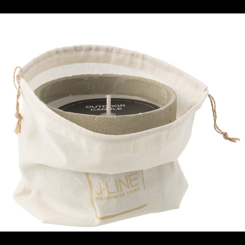 J-Line buitenkaars groen medium met label in open zakje