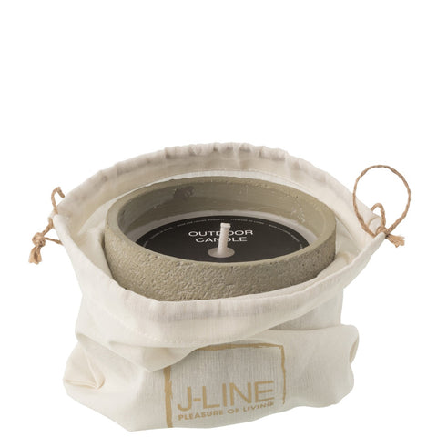 J-Line buitenkaars groen small met label in open zakje