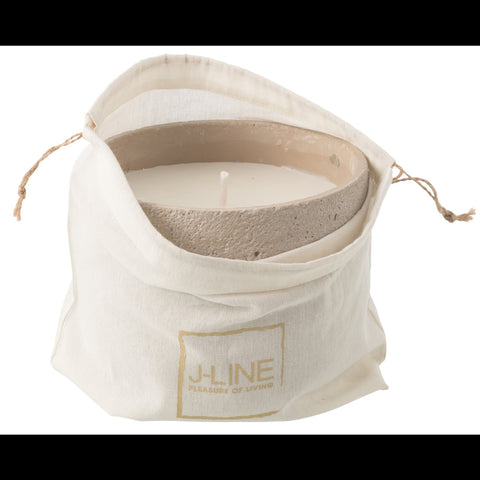 Buitenkaars cement beige large in open verpakking