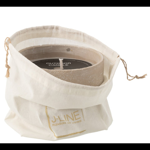 Buitenkaars cement beige medium in open verpakking