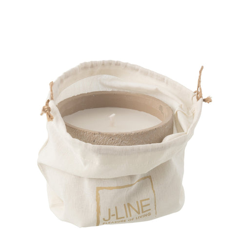 Buitenkaars cement beige small in open verpakking