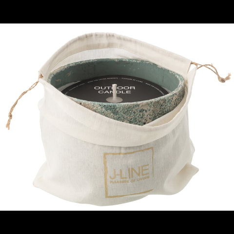 J-Line buitenkaars turquoise large met label in open zakje