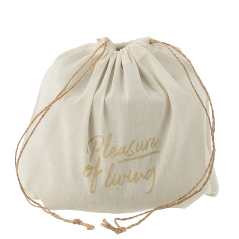 J-Line buitenkaars turquoise cement pot medium met label in verpakking