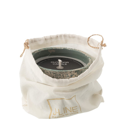 J-Line buitenkaars turquoise small met label in open zakje