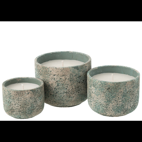 J-Line buitenkaars turquoise large samen met small en medium formaten