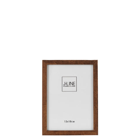 J-Line Basic Wood 13x18 fotokader met bruine houten afwerking