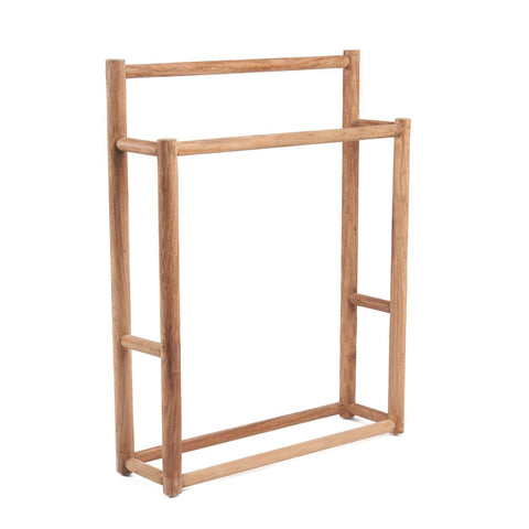 Handdoekhanger Rustic van Bazar Bizar – volledig rek in naturel teak hout