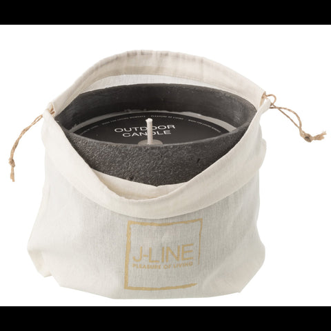 Buitenkaars Round Dark Grey large in verpakking met label