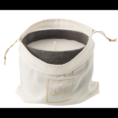 J-Line buitenkaars Round Dark Grey large in open verpakking