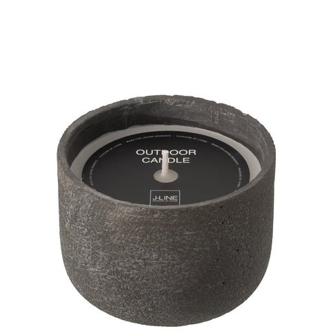 Buitenkaars Round Dark Grey medium met label van J-Line