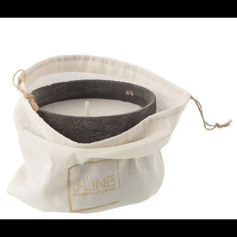 J-Line buitenkaars Round Dark Grey medium in open verpakking