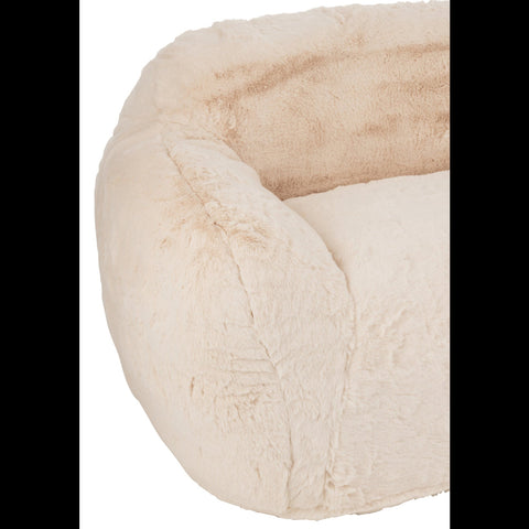 Detail van de zachte armleuning van de J-Line Cutie Cream Large zetel