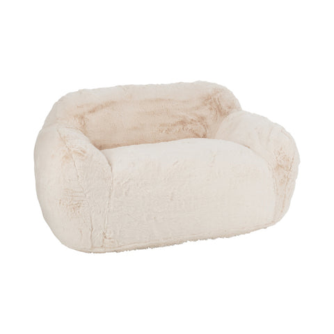 J-Line Cutie Cream Large fluffy zetel in beige