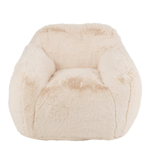 Voorzijde van de J-Line Cutie Cream Small zetel in beige