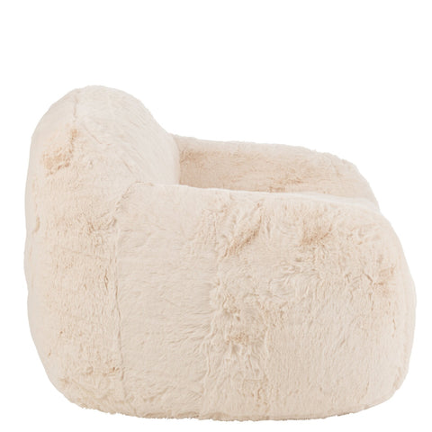 Zijkant van de J-Line Cutie Cream Small zetel in beige