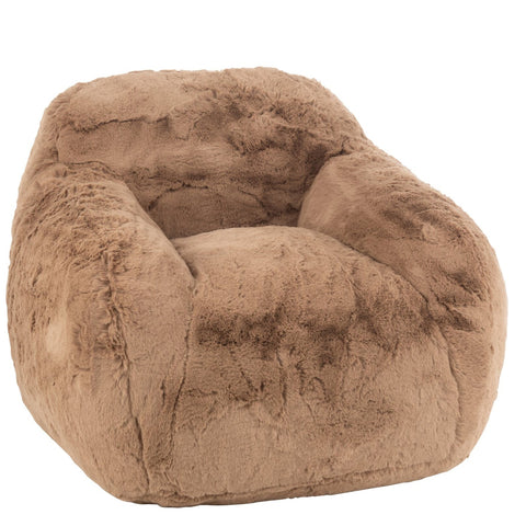 J-Line Cutie Taupe Small fluffy zetel in taupe